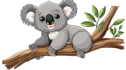 Animal koala cartoon isolated on white background ca