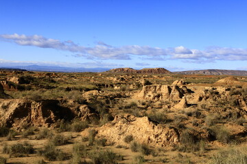 The Bardenas Reales is a semi-desert natural region of some 42,000 hectares in southeast Navarre ,Spain