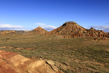 The Bardenas Reales is a semi-desert natural region of some 42,000 hectares in southeast Navarre ,Spain