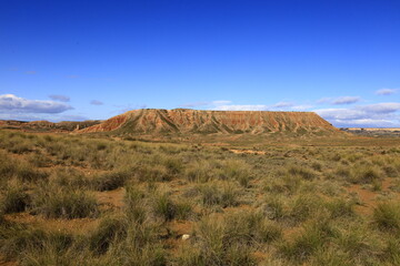 The Bardenas Reales is a semi-desert natural region of some 42,000 hectares in southeast Navarre...