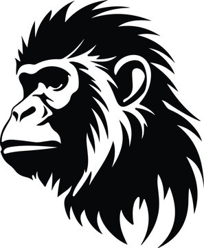 recommend clip art: baboon  portrait