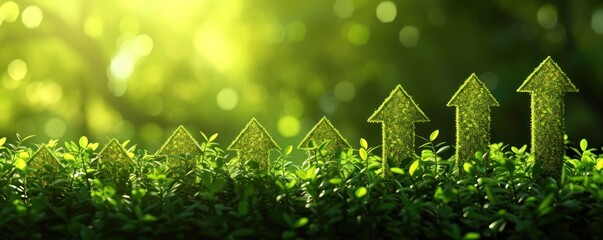 eco-friendly concept. upward-pointing arrows