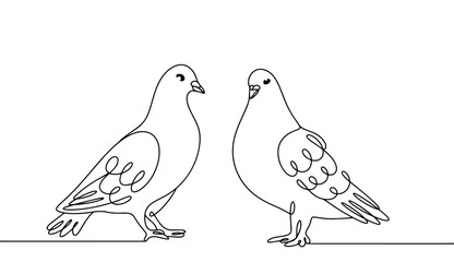 Pigeon. Dove. Pair