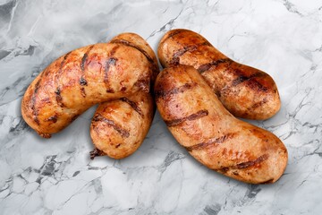 Grilled tasty fresh hot Pork Sausages