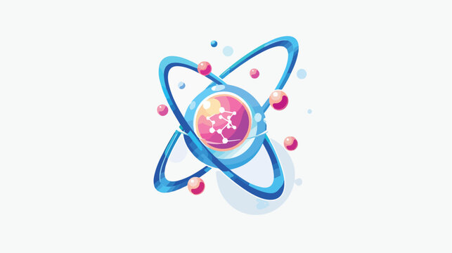 Atom on a white background vector illustration desig