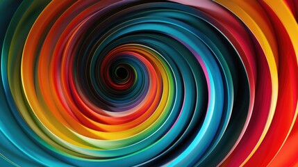 A vibrant multicolored spiral design, perfect for various creative projects