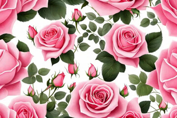 seamless pattern with roses