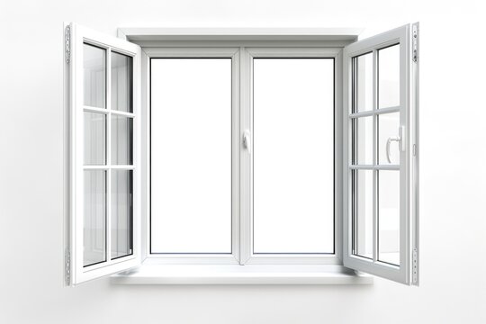 A simple image of an open window on a white background. Perfect for design projects and presentations