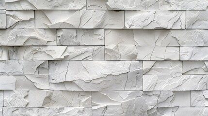Detailed close up of a white brick wall, suitable for architectural or construction themes