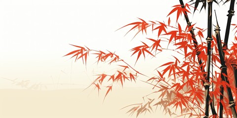 drawing. bamboo. oriental. Hand edited.