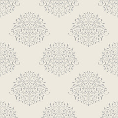 Seamless damask pattern.  Decorative floral background for cards, invitations, wrapping, textiles. 