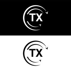 TX letter  logo minimal unique and simple logo design, TX creative modern monogram logo style