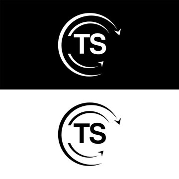 TS letter  logo minimal unique and simple logo design, TS creative modern monogram logo style
