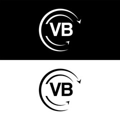 VB letter  logo minimal unique and simple logo design, VB creative modern monogram logo style

