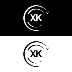 XK letter  logo minimal unique and simple logo design, XK creative modern monogram logo style