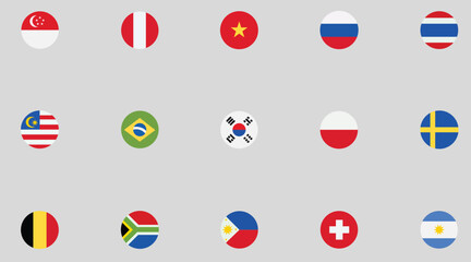 National flags icons