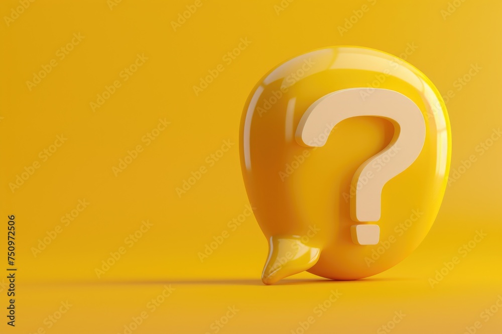 Poster a yellow egg with a question mark symbol on it. suitable for educational and creative concepts