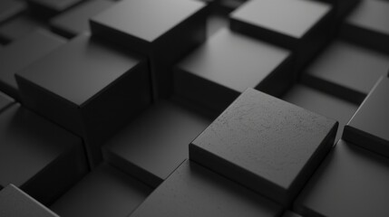 A monochromatic image featuring a group of cubes. Suitable for various design projects. - obrazy, fototapety, plakaty