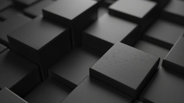 A monochromatic image featuring a group of cubes. Suitable for various design projects.
