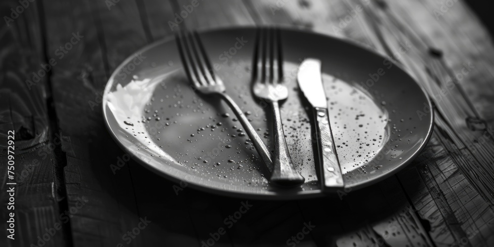 Poster Table setting with utensils