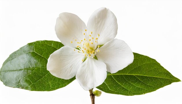 single white flower of grand duke of tuscany arabian white jasmine jasminum sambac aroma flora isolated transparent background cutout