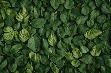 Small green leaves background, top view wallpaper