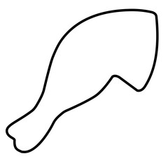 simple outline of chicken thigh
