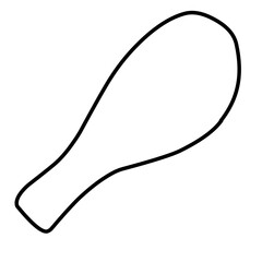 simple outline of chicken thigh