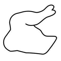 simple outline of chicken thigh