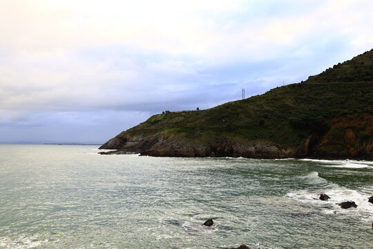 View on the coast of the autonomous community of the Basque Country in Spain