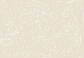 Flat illustration. Milk background with white geometric elements. Dynamic composition of forms...