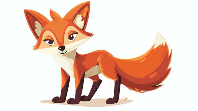 Cartoon fox icon isolated on white background cartoo