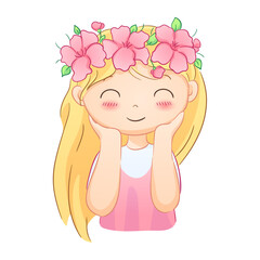 Cute illustrations of boys and girls of various nationalities, perfect for celebrating Mother's Day, International Women's Day, Children's Day, and floral themes. 
