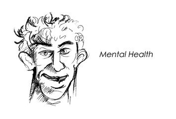 drawing portrait disturbing mental health character