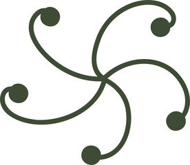 abstract swirl floral design element