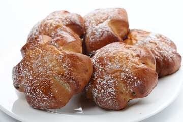 sweet buns on the white