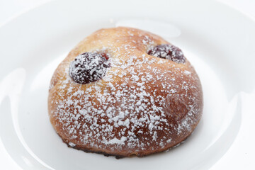 sweet buns on the white