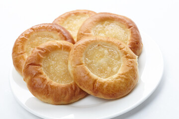 sweet buns on the white