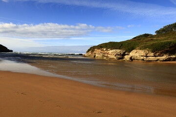 View on the Somo beach in the province of Cantabria in Spain.