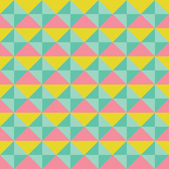 Geometric Seamless Repeat Patterns in Subtle Turquoise and Pink Colors. Perfect for Wallpapers, Backgrounds, Stationary Prints