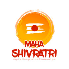 Greeting card for Hindu festival Maha Shivratri. Illustration of Lord Shiva,Indian God of Hindu for Shivratri with hindi text meaning om mahadev - 750988564