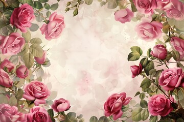 romantic wallpaper with roses, for congratulations