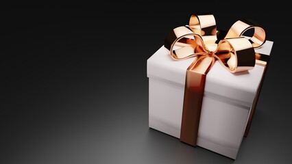 ゴールドのプレゼントボックス