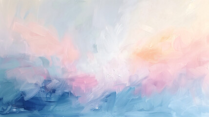 Dreamy Pastel Sunrise: An Abstract Impressionist Seascape