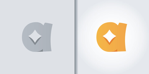 letter a logo set
