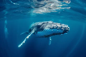 Fototapeten Whale in the sea in polar regions © paul