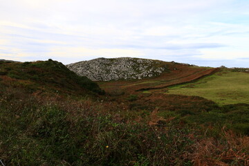 View on a valley in the province of Asturias, in northern Spain.