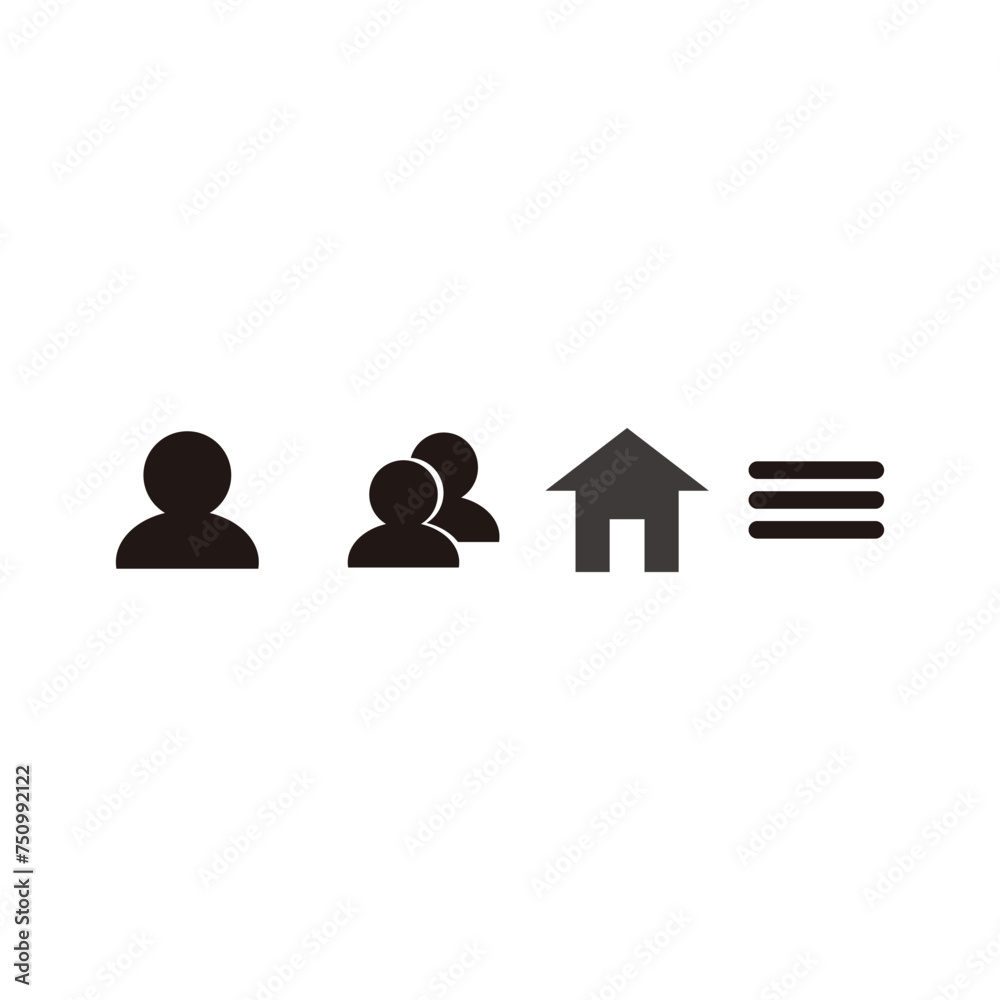 Poster user group icon flat. user group sign. user group symbol. resources graphic element design. vector i