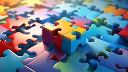 Foto op Plexiglas Image of a puzzle coming together © Mehran