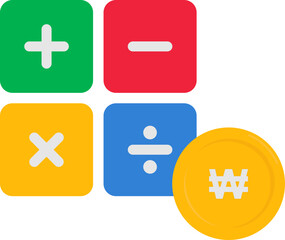 Fototapeta premium Korean Won Currency Calculations